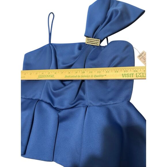 Darcy Royal Blue Peplum Sheath Dress Rhinestone Cocktail Party Sz 11/12 - Picture 11 of 14
